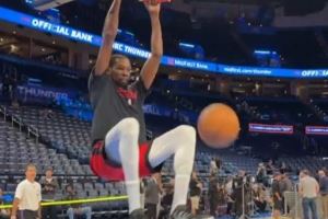 新赛季要来啦!NBA官方晒杜兰特赛前训练:各种中距离 挂筐暴扣